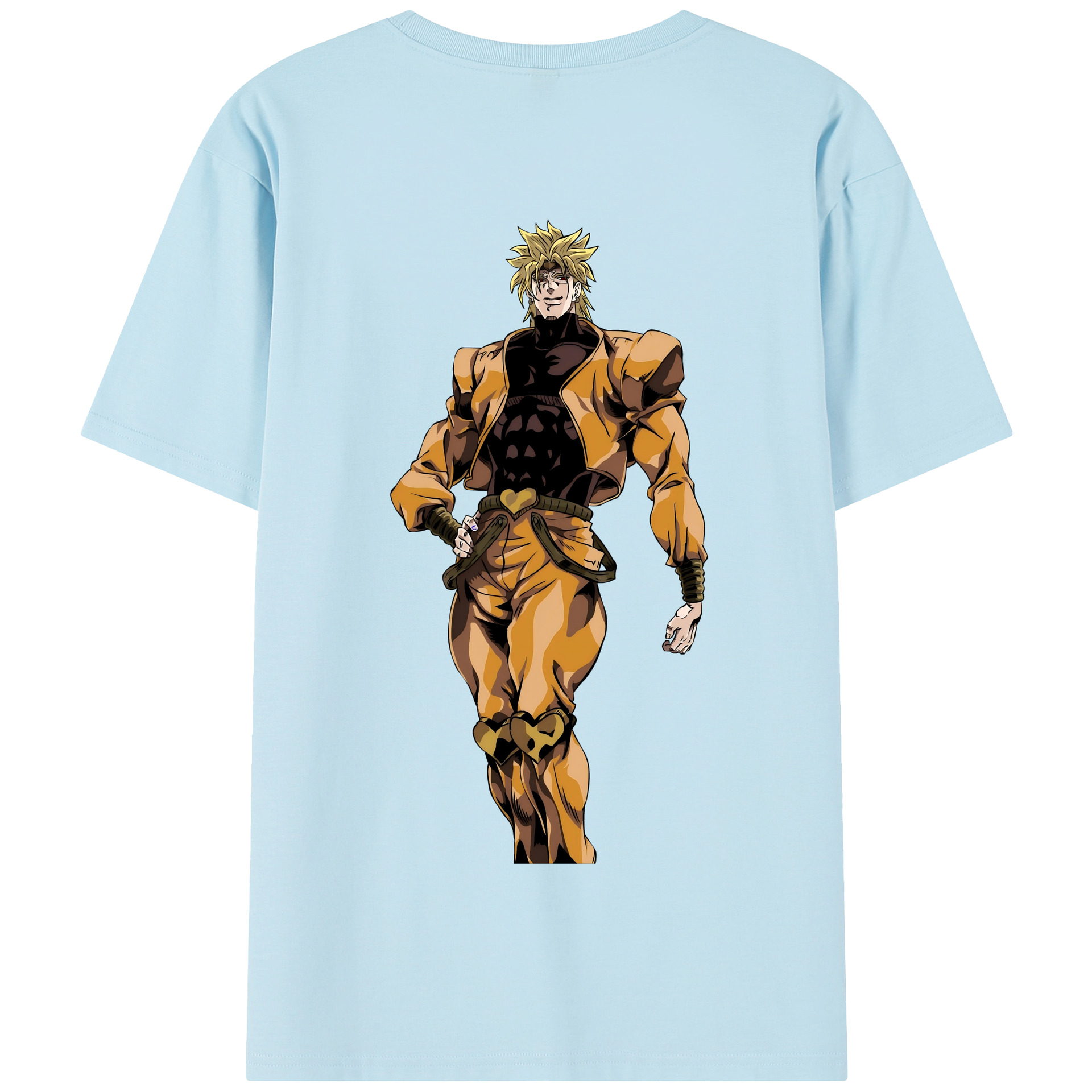 （画像用） ジョジョの奇妙な冒険 ディオ?ブランドー JoJo's Bizarre Adventure Dio Brando 綿100％半袖Tシャツ（背面プリント）